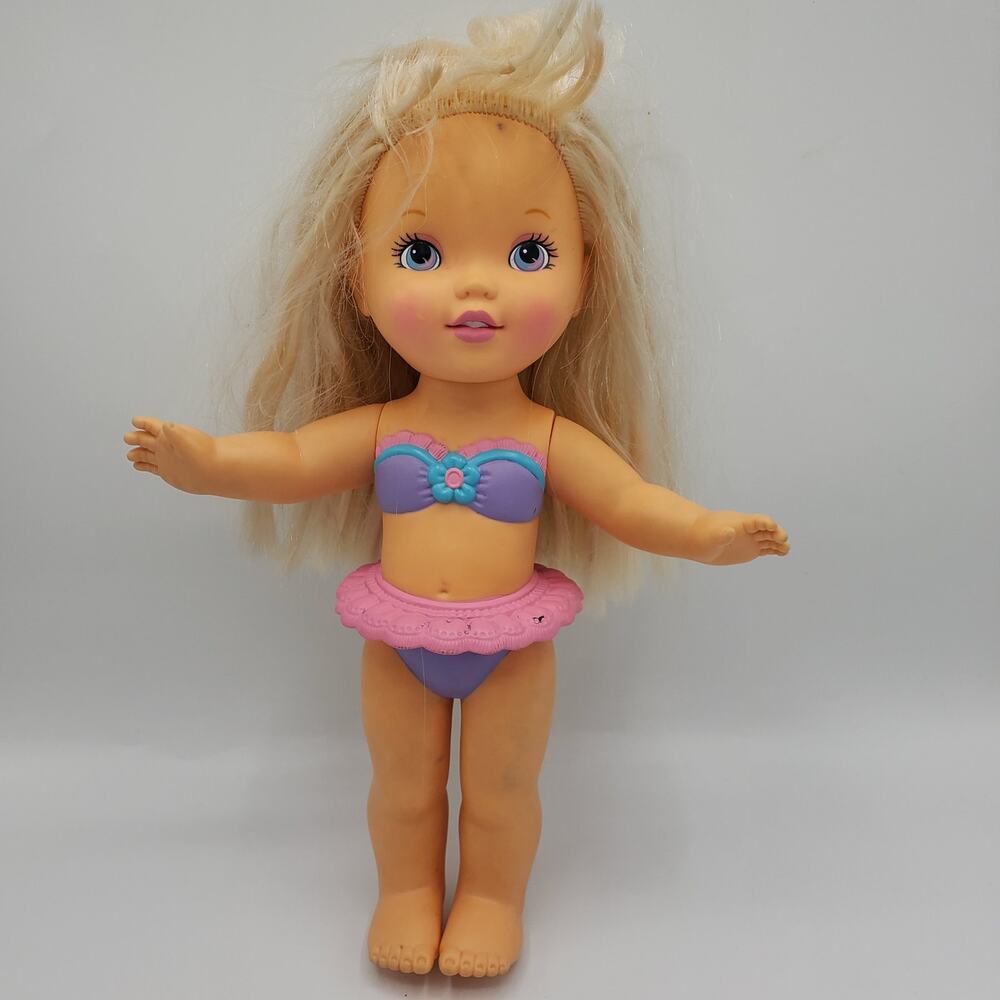 Hasbro Makeup Beauty Baby Doll Vintage 1993 Blonde Hair Girl Pretend Play Pink